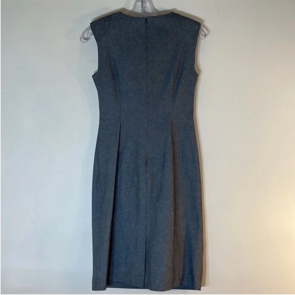 Banana Republic Grey Padded Shoulder Sleeveless Sheath Dress. 0. NWT. - Picture 6 of 8